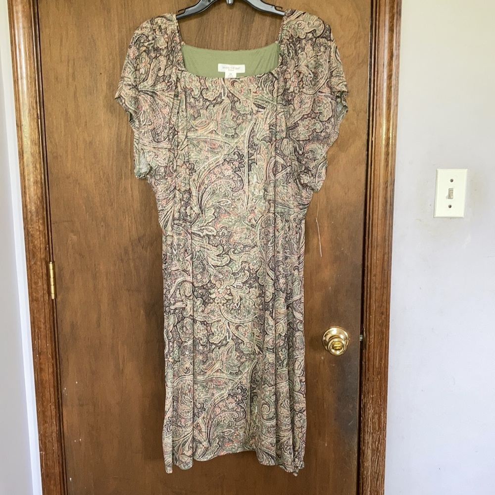 Skye’s the Limit printed dress floral paisley like print dress with stretch 3X - Picture 7 of 15